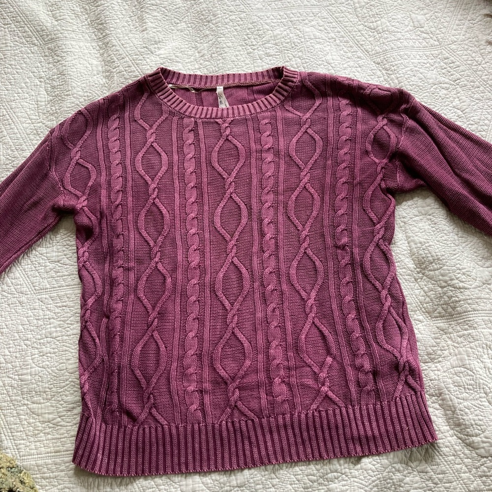 Leo & Nicole Cable Knit Sweater Size L